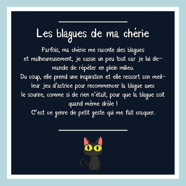 Temoignage @tasditquoi Maxence décrit la manière dont sa chérie lui répète les blagues