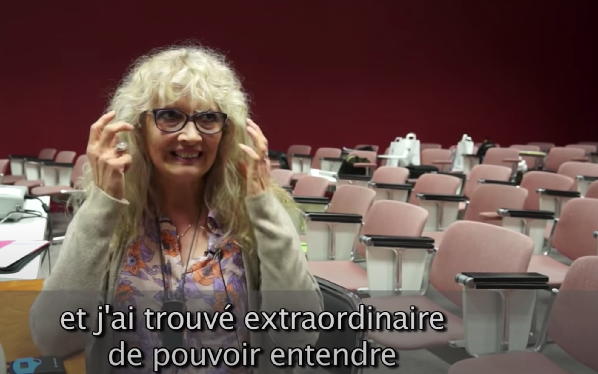 Témoignage de Véronique Lecapitaine dans la vidéo réalisée dans le cadre du Prix Ocirp en 2015 - "J'ai trouvé extraordinaire de pouvoir entendre"