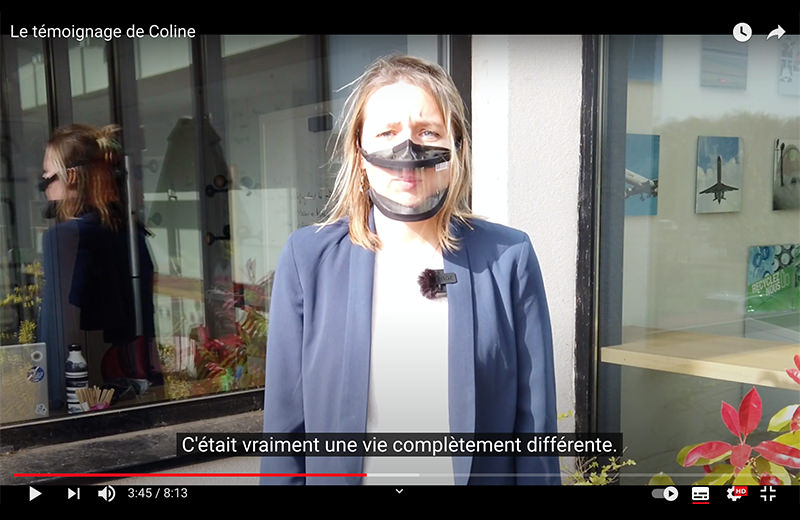 Image extraite de la vidéo de témoignage de Coline