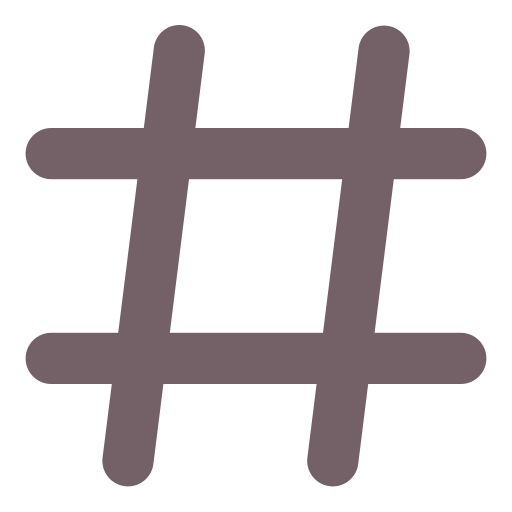 Icône qui représente un hashtag.